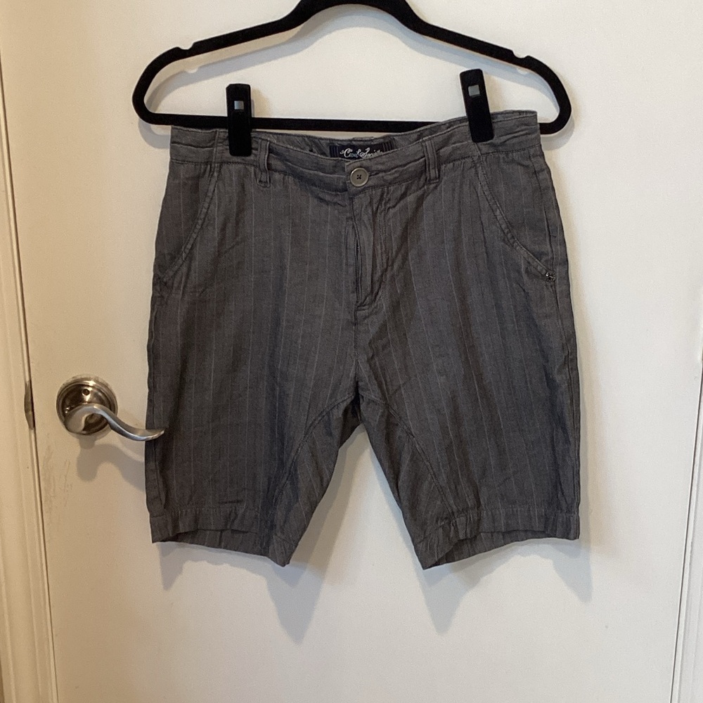 Classic Gray Men's Flat Front Shorts